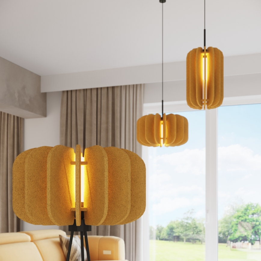 Golvlampa MULA 1xE27/15W/230V gul