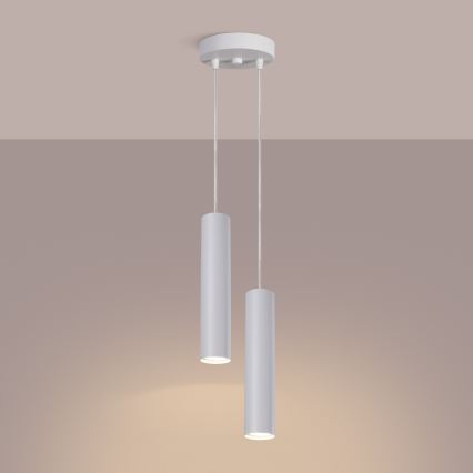 Pendellampa LAGOS 2xGU10/10W/230V vit