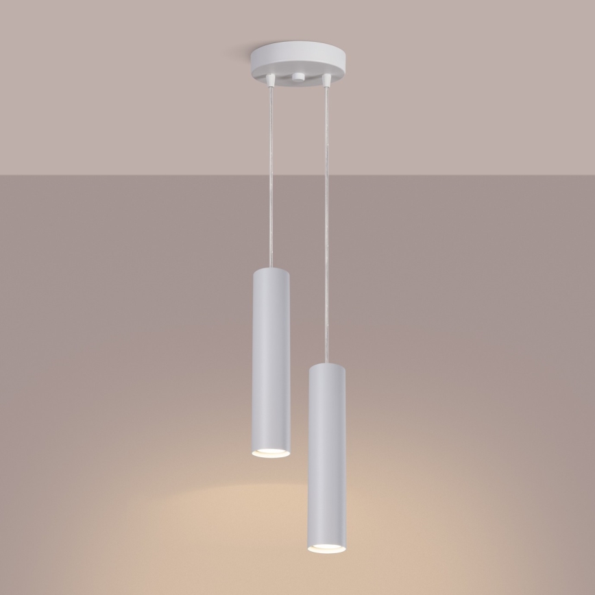 Pendellampa LAGOS 2xGU10/10W/230V vit
