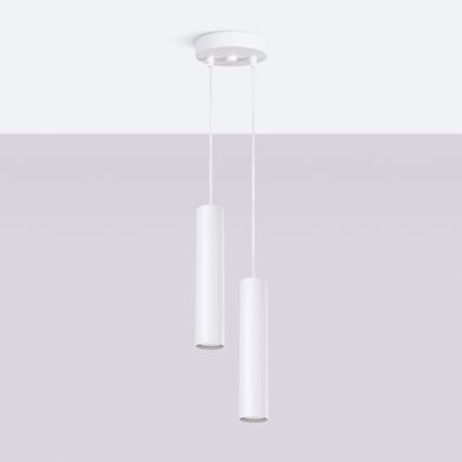 Pendellampa LAGOS 2xGU10/10W/230V vit