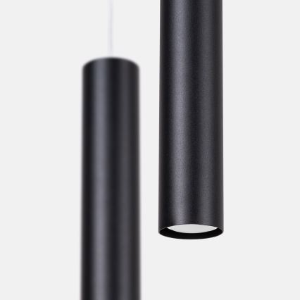 Pendellampa på kabel LAGOS 2xGU10/10W/230V svart