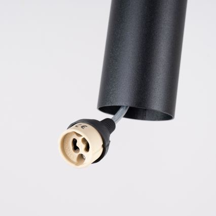 Pendellampa på kabel LAGOS 2xGU10/10W/230V svart