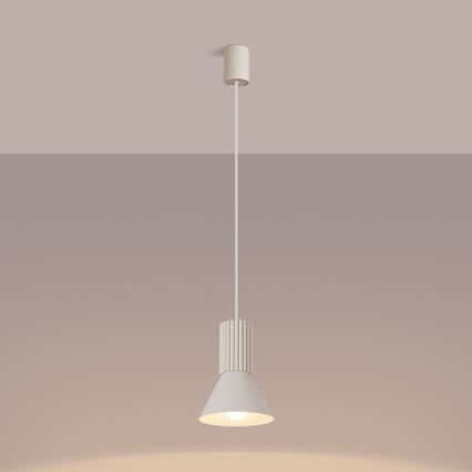 Pendellampa på kabel ESTRIA 1xE14/10W/230V Ø 14 cm krämvit