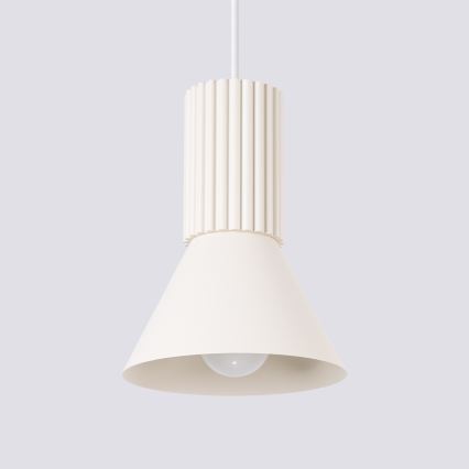 Pendellampa på kabel ESTRIA 1xE14/10W/230V Ø 14 cm krämvit