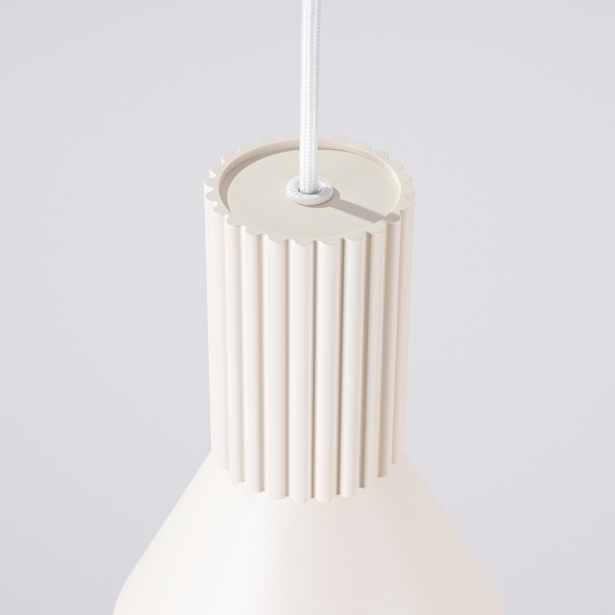 Pendellampa på kabel ESTRIA 1xE14/10W/230V Ø 14 cm krämvit