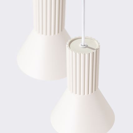 Pendellampa med kabel ESTRIA 3xE14/10W/230V Ø 30 cm krämfärgad