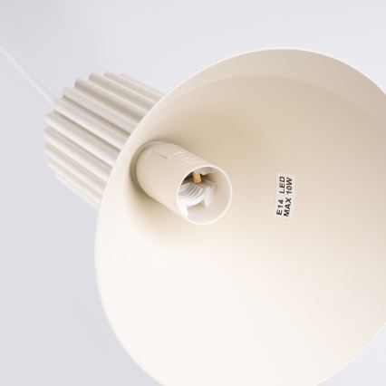 Pendellampa med kabel ESTRIA 3xE14/10W/230V Ø 30 cm krämfärgad