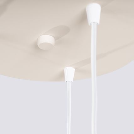 Pendellampa med kabel ESTRIA 3xE14/10W/230V Ø 30 cm krämfärgad