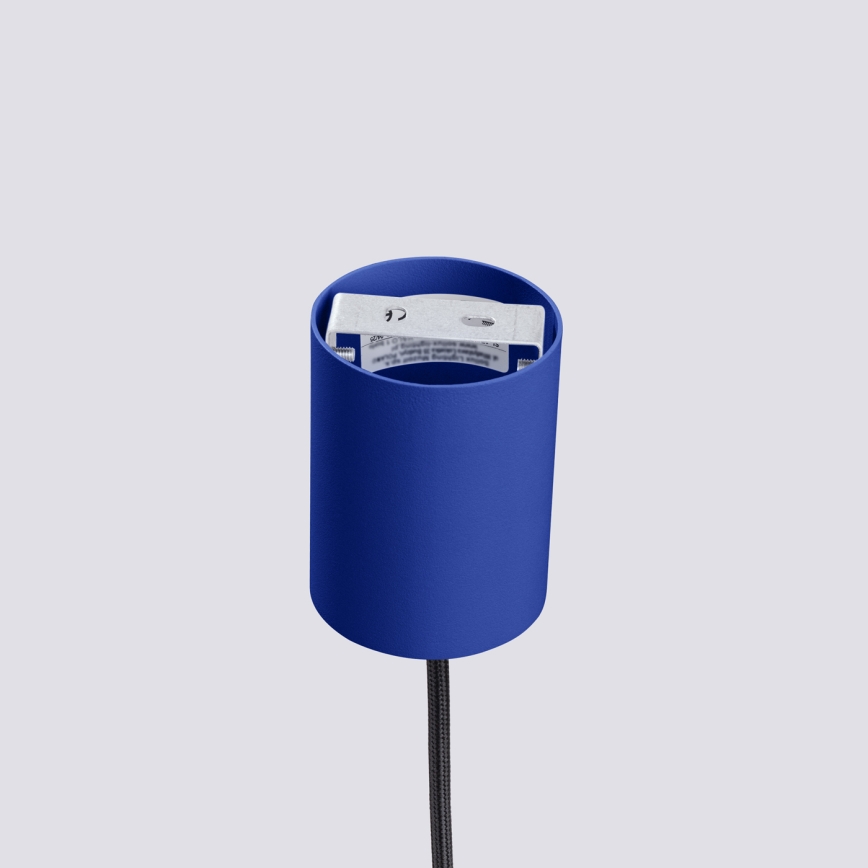 Pendellampa med sladd ESTRIA 1xE14/10W/230V Ø 14 cm blå