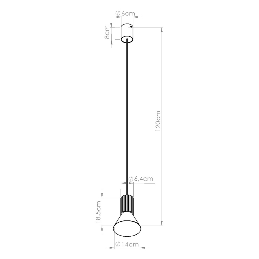 Pendellampa med sladd ESTRIA 1xE14/10W/230V Ø 14 cm blå