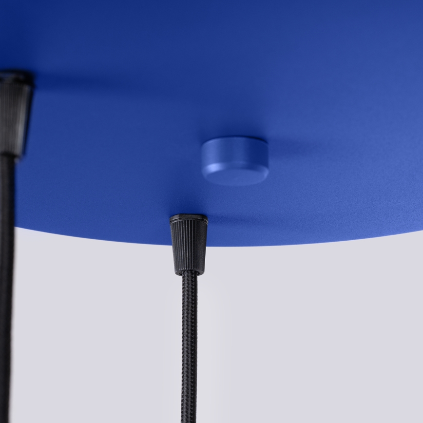 Takpendel ESTRIA 3xE14/10W/230V Ø 30 cm blå