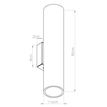 Vägglampa LINO 2xGU10/10W/230V bok
