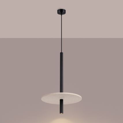 Pendellampa på kabel FELTRO 1xG9/8W/230V svart/krämfärgad