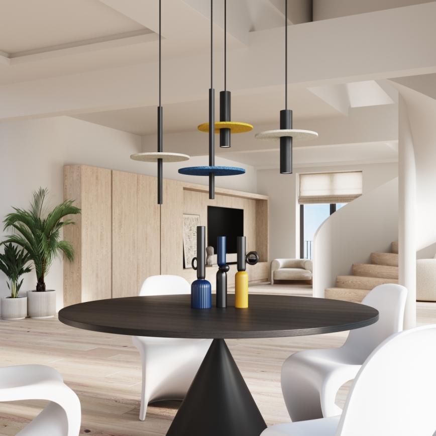 Pendellampa på kabel FELTRO 1xG9/8W/230V svart/krämfärgad