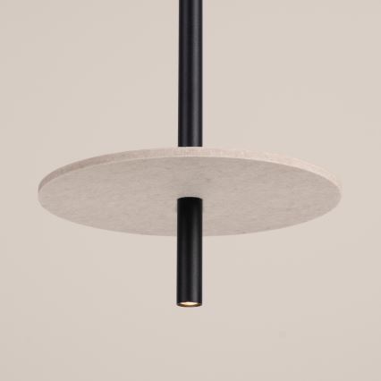 Pendellampa på kabel FELTRO 1xG9/8W/230V svart/krämfärgad