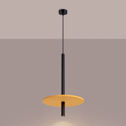 Pendellampa på kabel FELTRO 1xG9/8W/230V svart/gul