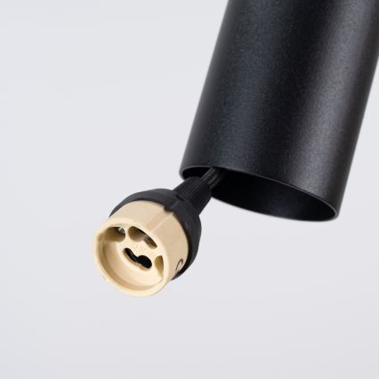 Pendellampa PELTA med sladd 1xGU10/10W/230V svart/kräm