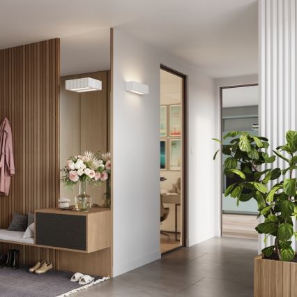 Vägglampa RIGATA 1xE27/15W/230V keramik/vit