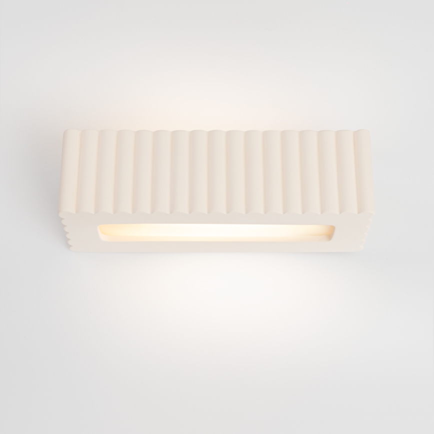 Vägglampa RIGATA 1xE27/15W/230V keramik/vit