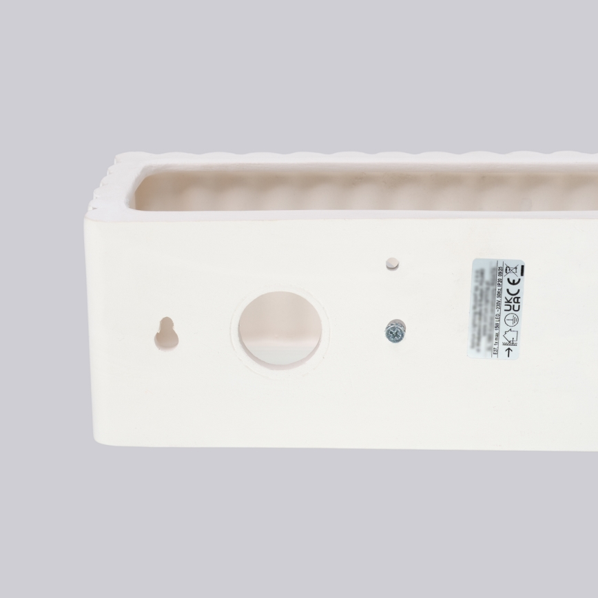 Vägglampa RIGATA 1xE27/15W/230V keramik/vit