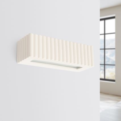 Vägglampa RIGATA 1xE27/15W/230V keramik/krämvit
