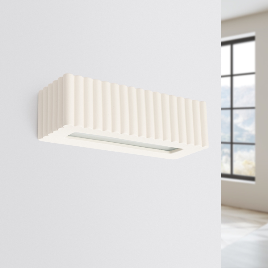 Vägglampa RIGATA 1xE27/15W/230V keramik/krämvit