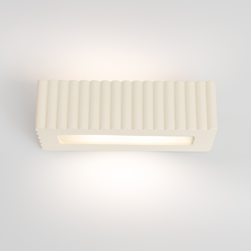 Vägglampa RIGATA 1xE27/15W/230V keramik/krämvit