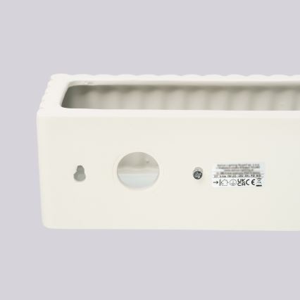 Vägglampa RIGATA 1xE27/15W/230V keramik/krämvit