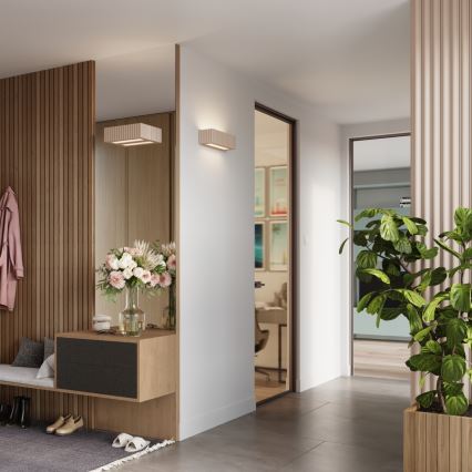 Vägglampa RIGATA 1xE27/15W/230V keramik/taupe