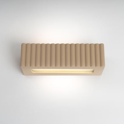 Vägglampa RIGATA 1xE27/15W/230V keramik/taupe