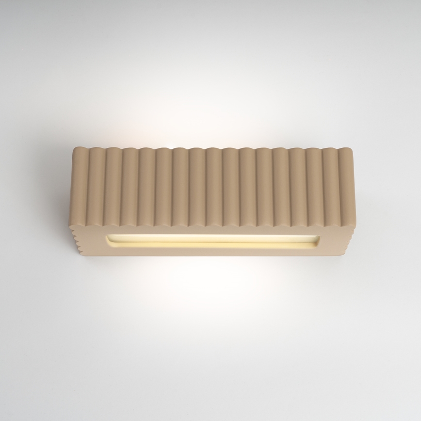 Vägglampa RIGATA 1xE27/15W/230V keramik/taupe
