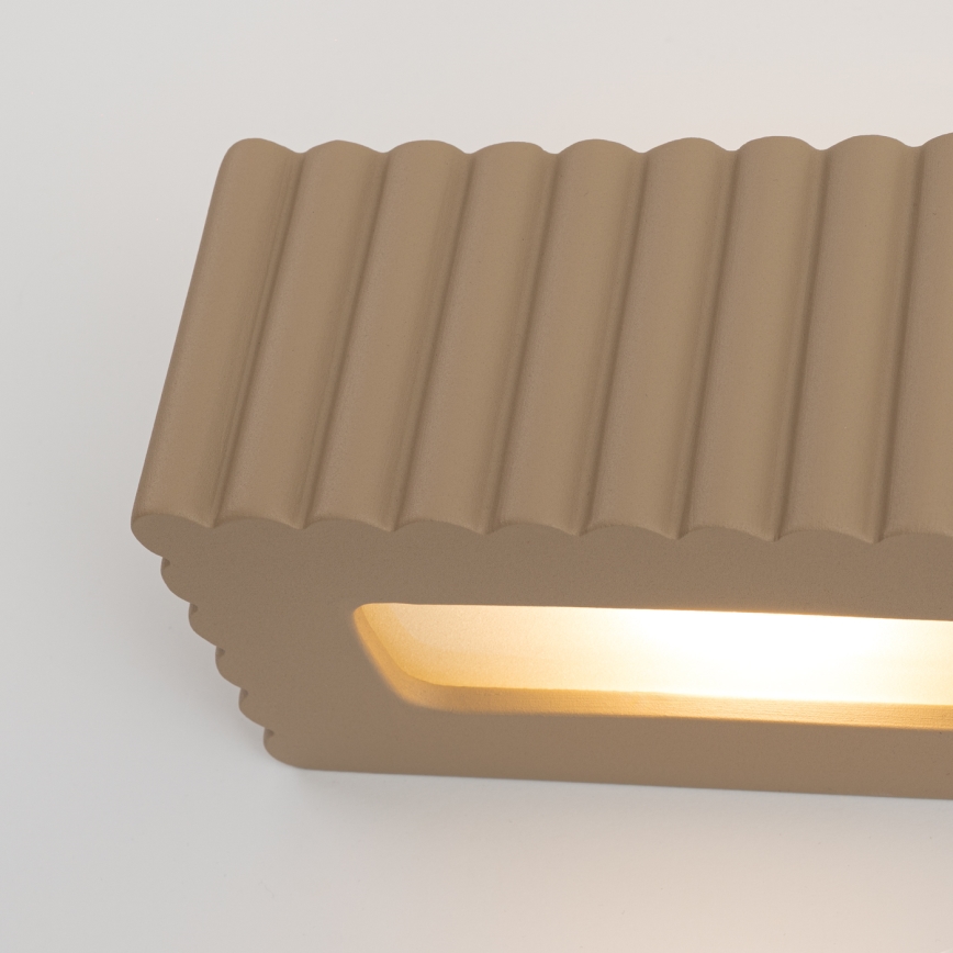 Vägglampa RIGATA 1xE27/15W/230V keramik/taupe