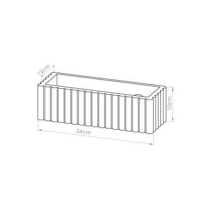 Vägglampa RIGATA 1xE27/15W/230V keramik/taupe