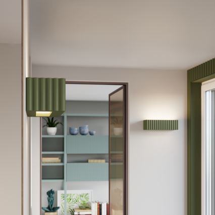 Vägglampa RIGATA 1xE27/15W/230V keramik/grön