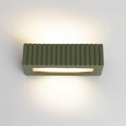 Vägglampa RIGATA 1xE27/15W/230V keramik/grön