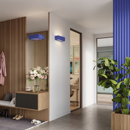 Vägglampa RIGATA 1xE27/15W/230V keramik/blå