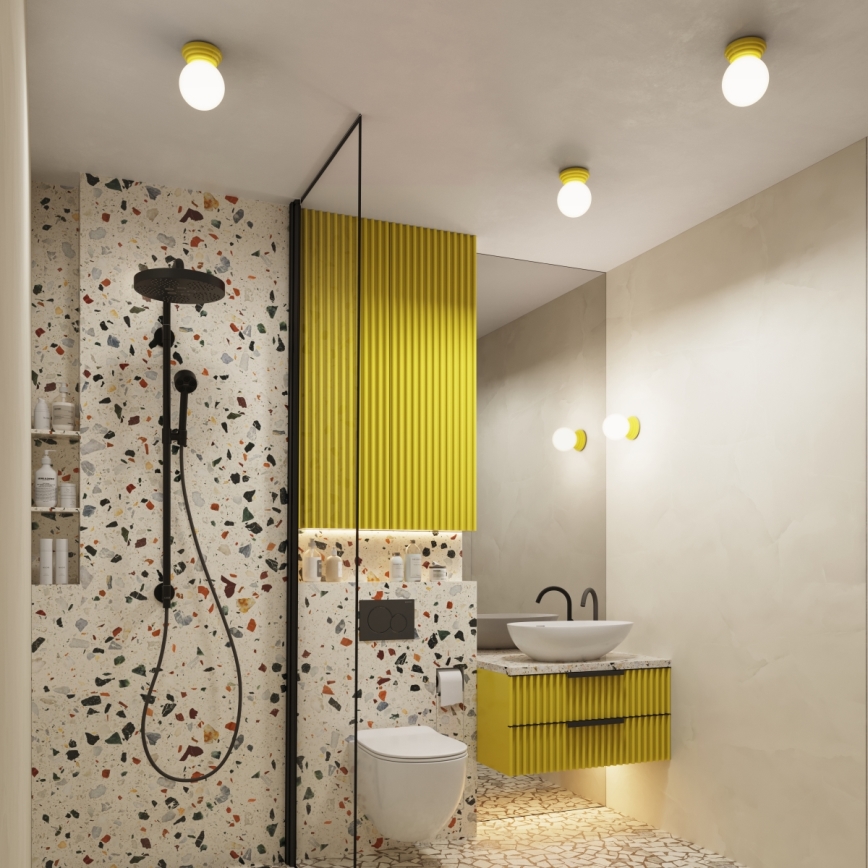 Badrumsvägglampa ZORI 1xG9/8W/230V IP44 gul