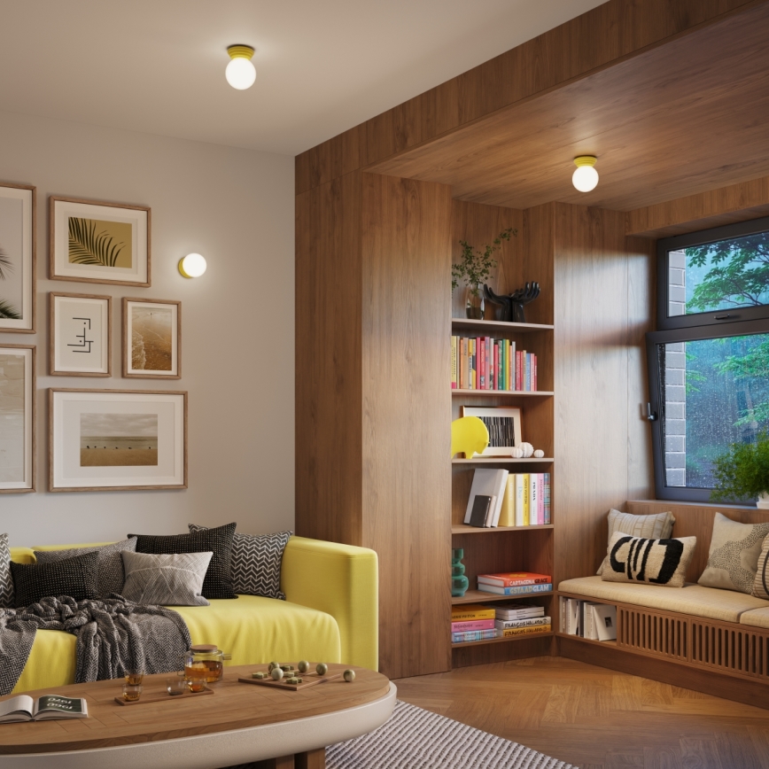 Badrumsvägglampa ZORI 1xG9/8W/230V IP44 gul