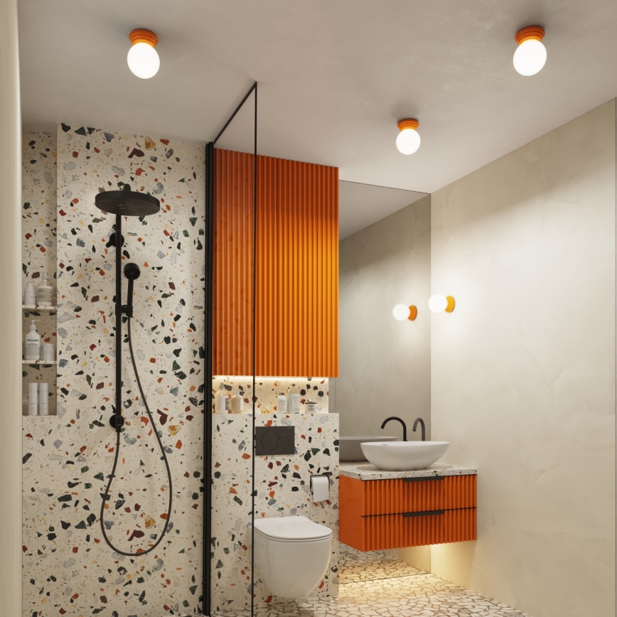 Badrumsvägglampa ZORI 1xG9/8W/230V IP44 orange