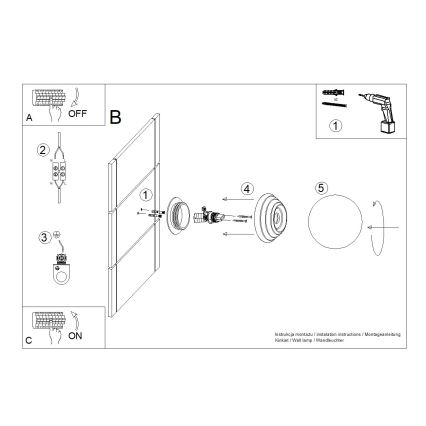 Badrumsvägglampa ZORI 1xG9/8W/230V IP44 orange