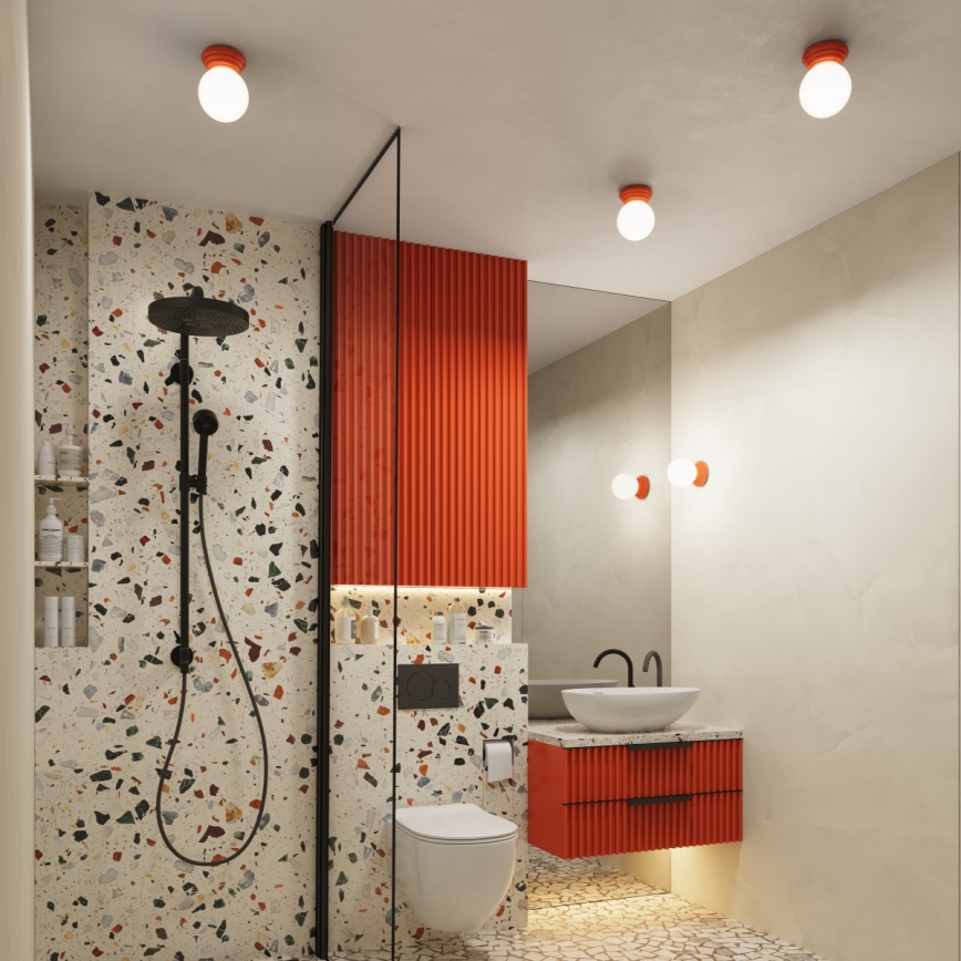 Badrumsvägglampa ZORI 1xG9/8W/230V IP44, rosa