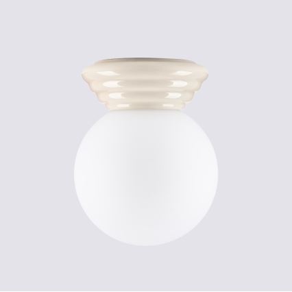 Badrumstaklampa ZORI 1xG9/8W/230V Ø 12 cm IP44 beige