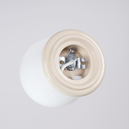 Badrumstaklampa ZORI 1xG9/8W/230V Ø 12 cm IP44 beige