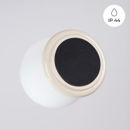 Badrumstaklampa ZORI 1xG9/8W/230V Ø 12 cm IP44 beige