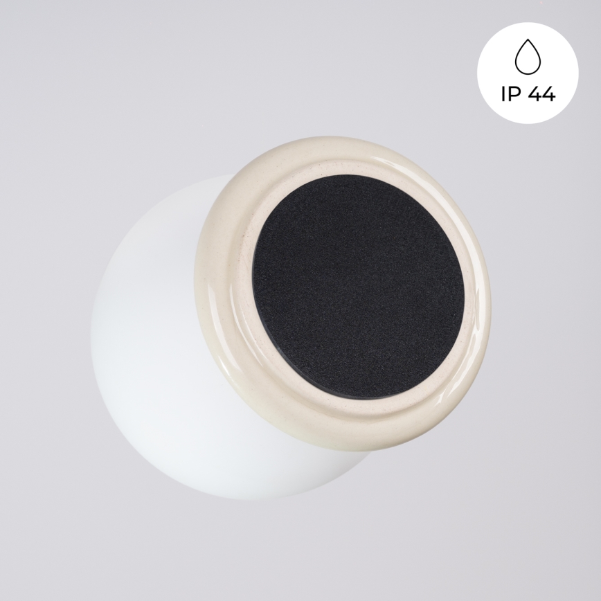 Badrumstaklampa ZORI 1xG9/8W/230V Ø 12 cm IP44 beige