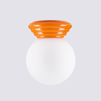 Badrumstaklampa ZORI 1xG9/8W/230V Ø 12 cm IP44 orange