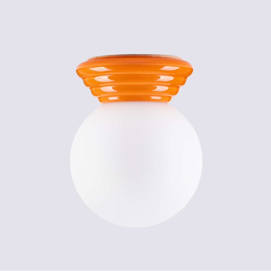 Badrumstaklampa ZORI 1xG9/8W/230V Ø 12 cm IP44 orange