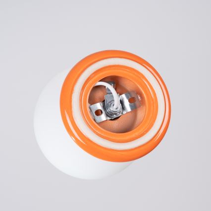 Badrumstaklampa ZORI 1xG9/8W/230V Ø 12 cm IP44 orange
