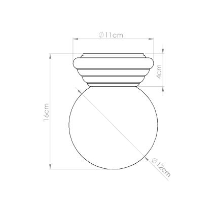 Badrumstaklampa ZORI 1xG9/8W/230V Ø 12 cm IP44 orange