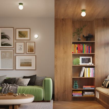 Badrumstaklampa ZORI 1xG9/8W/230V Ø 12 cm IP44 grön